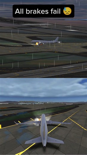 All Brakes Fail 😱 Pilot Forced To Do Crash Landing! #shorts #viral #ytshorts #crash