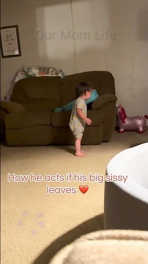 Drama When His Big Sister Leaves 💔 💞 Ourmomlife 💕 #siblingbond #bigsister #toddlerdrama