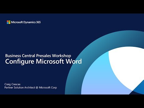 04 Configure Microsoft Word in Business Central