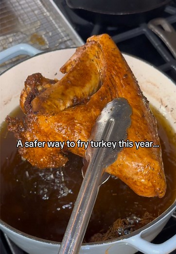 Safer Method for Frying Turkey Wings and Thighs