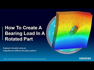 How To Create A Bearing Load In A Rotated Part
