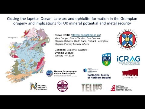 Closing the Iapetus Ocean: ophiolites and mineral potential in Northern Ireland.