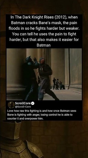 In The Dark Knight Rises (2012), Batman cracks Bane’s mask