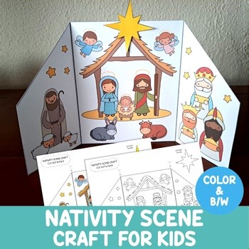 Nativity Scene Craft – Christmas Nativity Diorama - Holy Family Activity