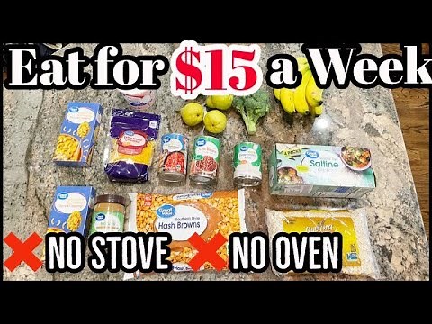 EXTREME BUDGET MEALS IN THE MICROWAVE // EAT FOR $15 A WEEK