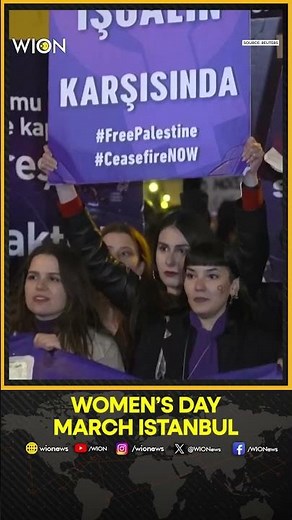 Thousands of Women March in Istanbul Despite Heavy Police Presence | WION SHORTS