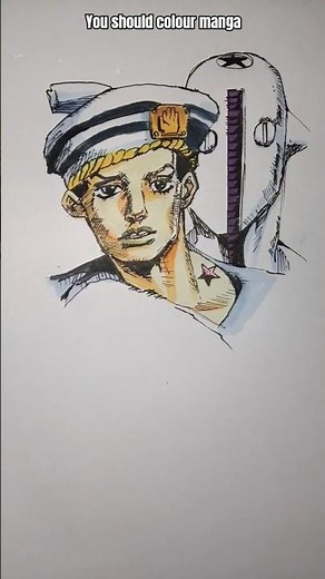 Manga Artwork of Gappy soft and wet from jojo bizarre adventures#ink#manga#drawing