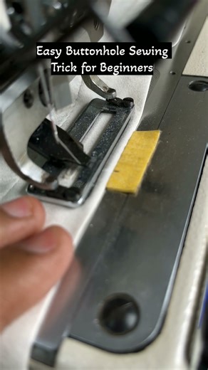 Easy Buttonhole Sewing Trick for Beginners #SewingForBeginners #SewingHacks