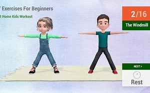 7 BASIC EXERCISES FOR BEGINNERS - AT HOME KIDS WORKOUT