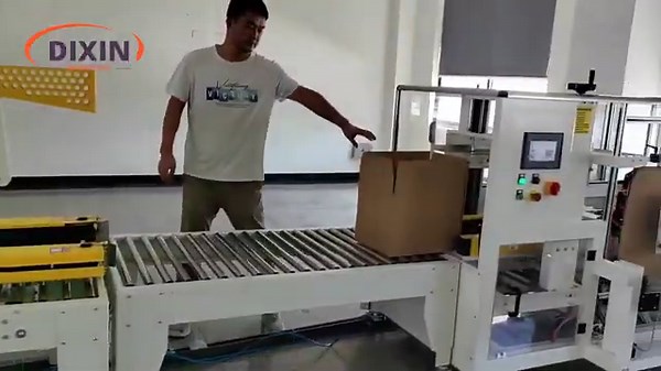 Fully Automatic Carton Box Erector Case Opening Erector Cardboard Box sealing machine DIXIN PACK