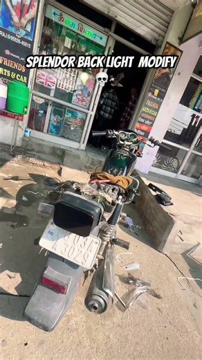 Splendor back light modified 🦅💀💥#shorts #viralreel #youtubeshort #subscribemychannel