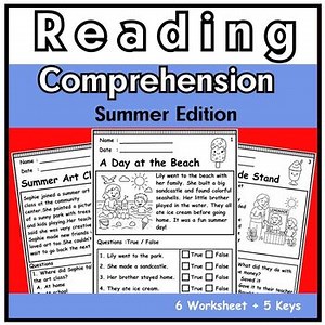 Summer Reading Comprehension Passages | Main Idea & Details | Grades 1–2
