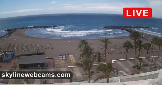【LIVE】 Webcam Playa de Troya - Las Americas - Tenerife | SkylineWebcam