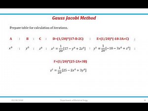 NUMERICAL METHODS : GAUSS JACOBI METHOD