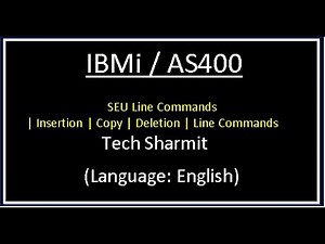 IBMi (AS400) - SEU Line Commands - 1 in English | as400 tutorial for beginners in English | #RPGLE