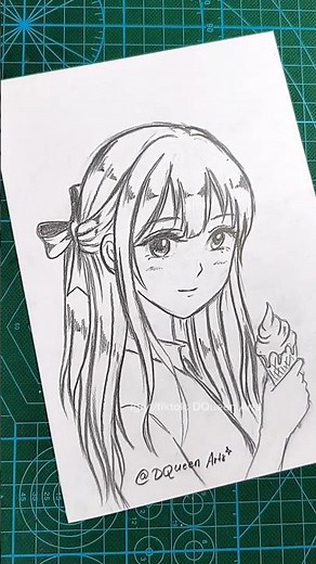 How to draw anime girls for beginners 👩 #art #drawing #drawingtutorial #howtodraw #dqueenarts
