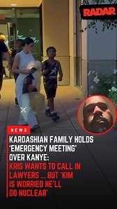 630K views · 1.5K reactions | Kardashian family in crisis mode! Kris Jenner reportedly called an emergency meeting to discuss Kanye West's latest antics and how to protect Kim and the kids. Tap the link below for the full story! (: MEGA) https://radaronline.com/p/kardashian-family-emergency-meeting-kanye-west-kris-jenner-lawyers-kim/ | Radar Online | Facebook