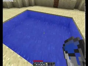 how to make a large infinite water pool in minecraft