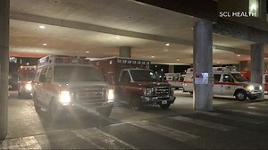 Dozens of ambulances were on standby as hospital staff evacuated patients in Marshall Fire