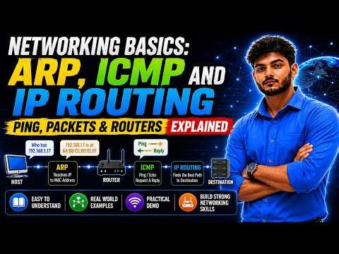 Networking Basics: ARP, ICMP and IP Routing | Ping, Packets & Routers Explained | Craw Network