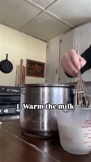 Robyn Jackson; Cheesemaking Coach on Instagram: "The first 4 steps of most of my cheesemaking recipes are the same. Not only does this make getting your cheese going in the morning more streamlined, but it also allows you to choose which cheese you are going to make, later in the day, once you know how the day is going to go (#momlife, #farmerlife 🙃) Step 1- Warm your milk to 90F. The purpose of this step is to create an environment that is conducive to fermentation as well as coagulation of yo