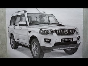 How to draw Mahindra Scorpio car | mahindra scorpio drawing