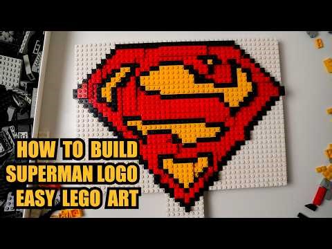 BUILD SUPERMAN LOGO - EASY LEGO ART