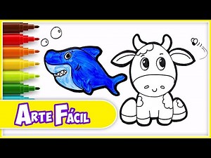 VAMOS DESENHAR E PINTAR ANIMAIS | Arte Fácil Aprenda a Desenhar