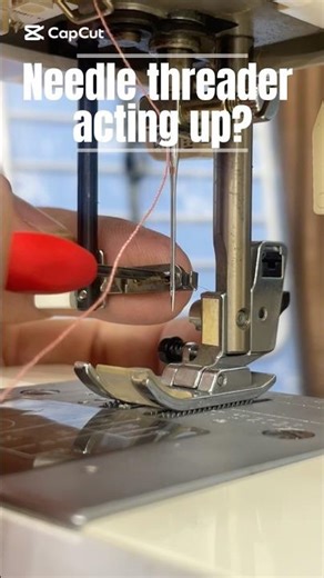 Needle Threader Not Working? Fixed in Seconds! #sewinghacks #sewing #sewingmachinerepair
