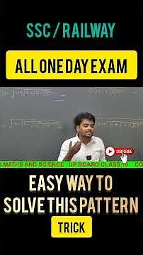 Ssc mts || Ssc Chsl || Railway group D Math important questions || Math trick to solve a pattern