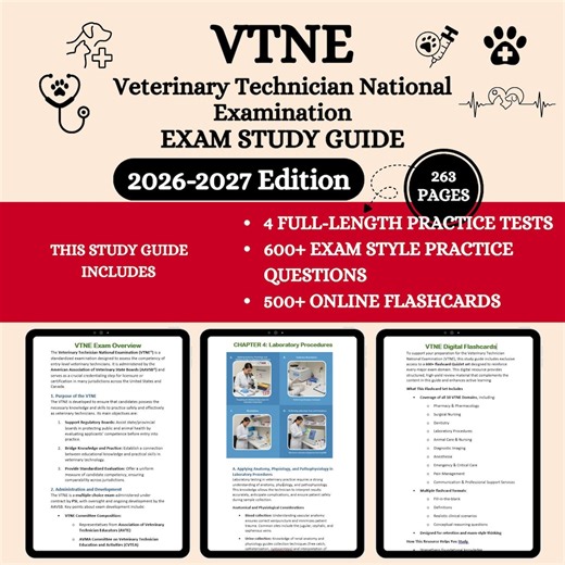 VTNE Exam 2026 | VTNE Study Guide | VTNE Study Material | Vtne Ebook | Vtne Review | Vtne Notes | Vtne Study | Vtne Prep | Vtne Exam | Vtne - Etsy Canada