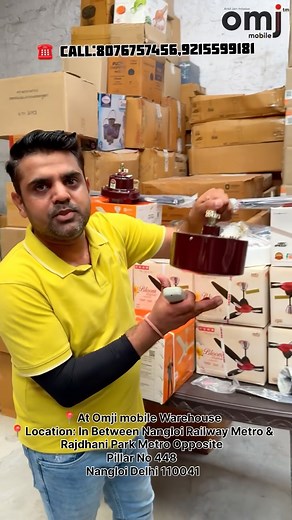 7.1K views · 1.4K reactions | Ceiling Fan Back In Stock At Omji mobile Warehouse Location: In Between Nangloi Railway Metro & Rajdhani Park Metro Opposite Pillar No 448 Nangloi Delhi 110041 WhatsApp:7065315114 ☎️ Call:8076757456,9215599181 #omjimobile #trending #newstock #limitedstock #hurryup #instagram #trending #trend #insta #insta #discount #orient #usha #bldc | Omji_mobile_official | Facebook