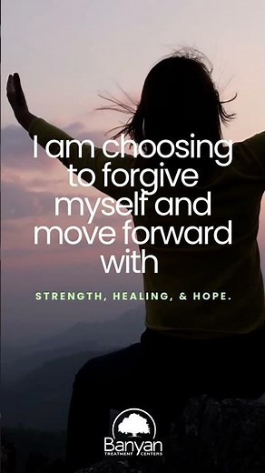 Forgiving yourself can be one of the hardest steps in recovery.