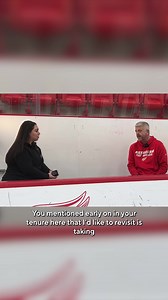 "Hockeytown expects results, and results are team orientated." CBS Detroit Sports reporter Rachel Hopmayer asked Todd McLellan, head coach of the Detroit Red Wings, about the pressures Dylan Larkin faces as team captain. 📷Getty Link to the full interview: https://www.cbsnews.com/detroit/video/detroit-red-wings-head-coach-todd-mcclellan-talks-leadership-his-expectations-for-players/#x #hockey #hockeytown #redwings #lgrw #nhl #detroit #michigan | CBS Detroit