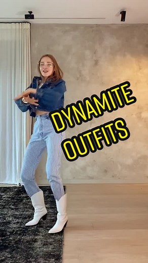 BTS Dynamite inspired retro outfits 🌈 Credit to @the.navarose #bts #dynamite #retro #fashion