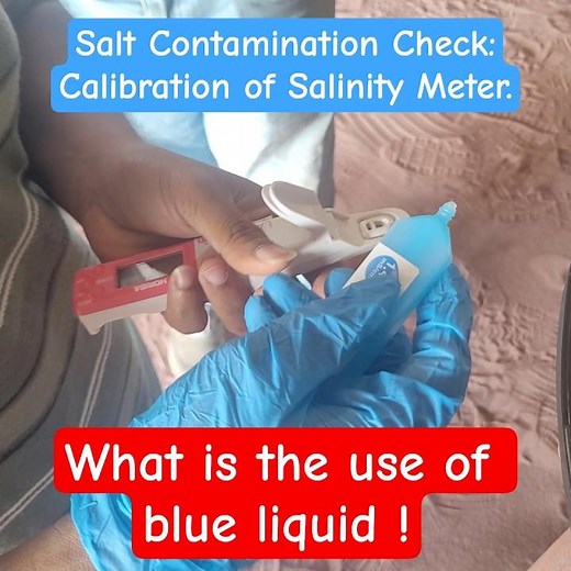 How to check the salinity meter for ensuring the correct reading of inspected results.