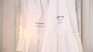 French Label Kitchen Towel With Ruffle|french Country Decor - Etsy