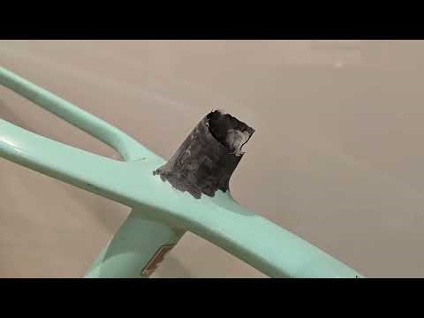 Réparation carbone d’un tube de selle de VTT