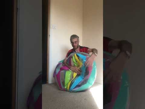 Deinflating A Intex 42" Inch Inflatable Clear Beach Ball Wet Set Collection 1.07m 18th July 2025