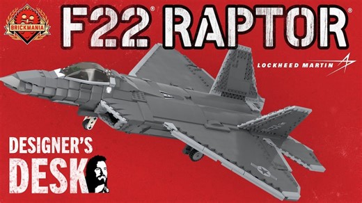【Brickmania TV】F-22® Raptor® - Custom Military Lego - At The Designer’s Desk