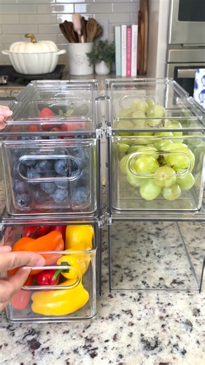 Stackable fridge drawers: https://amzlink.to/az0VAuNdcXi4N (affiliate link) perfect for meal prepping and food organization! #mealprep #healthyfood #fridgeorganization | Planted in the Kitchen