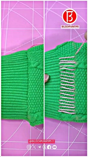 Sleeve shortening needlework tips