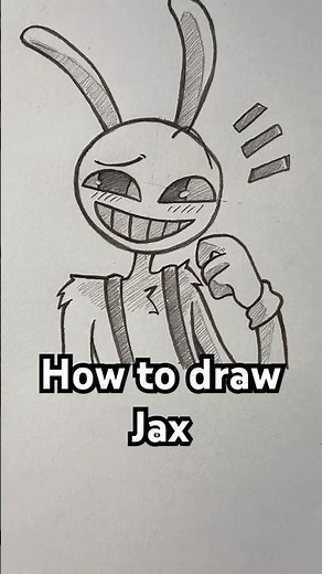 How to draw Jax from TADC #theamazingdigitalcircus #jax #pomni #art #drawing