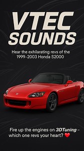 🚀 VTEC SOUNDS UNLEASHED Get ready to redline your ears. The 1999-2003 Honda S2000 is now available on 3DTuning with full engine sound experience! That F20C scream at 9,000 RPM? You can hear it now. Anytime, anywhere. 🎧🔥 🔎 Find this model in JDM or: https://www.3dtuning.com/en-US/tuning/honda/s2000/roadster.1999 Enjoy it ! 👉 More of us: link in bio! 🏁 #3dtuning#3DTuning #HondaS2000 #S2K #VTECPower #F20C #S2000Nation #VTECJustKickedIn #JDMIcon #EngineSounds #CarSounds #RedlineLife #JDMNation