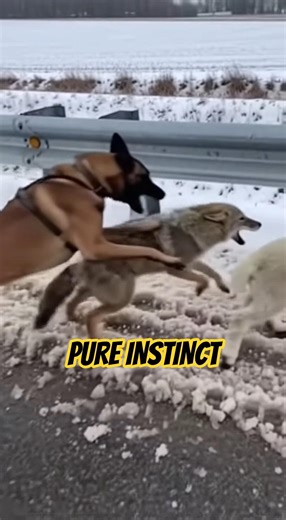 Malinois vs Wolf: Pure Instinct In The Snow ❄️