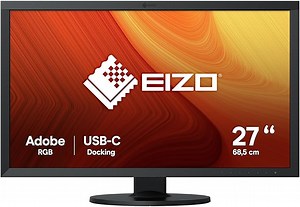 EIZO ColorEdge CS2731 68,5 cm (27 Zoll) Grafik Monitor (DVI-D, HDMI, USB 3.1 Hub, Typ C, DisplayPort, 10 ms Reaktionszeit, Auflösung 2560 x 1440, Wide Gamut) schwarz