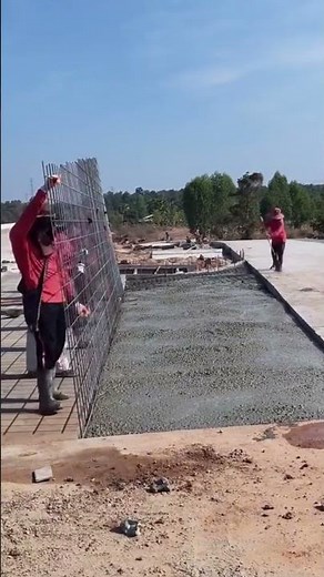 Floor Construction Reinforcement Mesh Laying Process