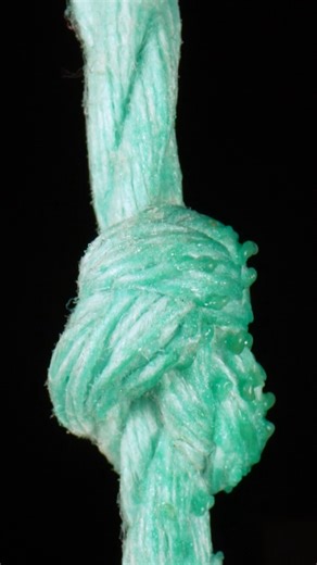 ASMR heat reaction on plastic yarn close-up