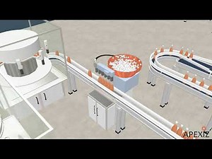 Bottle filling line simulation by APEXIZ