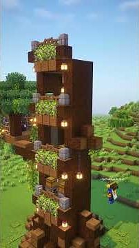 Minecraft Aesthetic Tree House 🏠 #minecraft #eye4steel #shorts